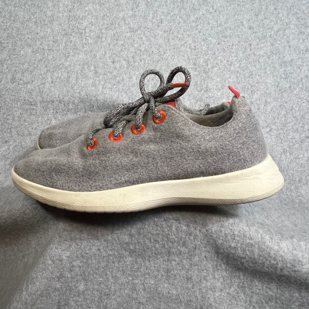 Allbirds WR W 9 Wool Runners Grey Orange Lace Up Comfort Sneakers‎ Shoes